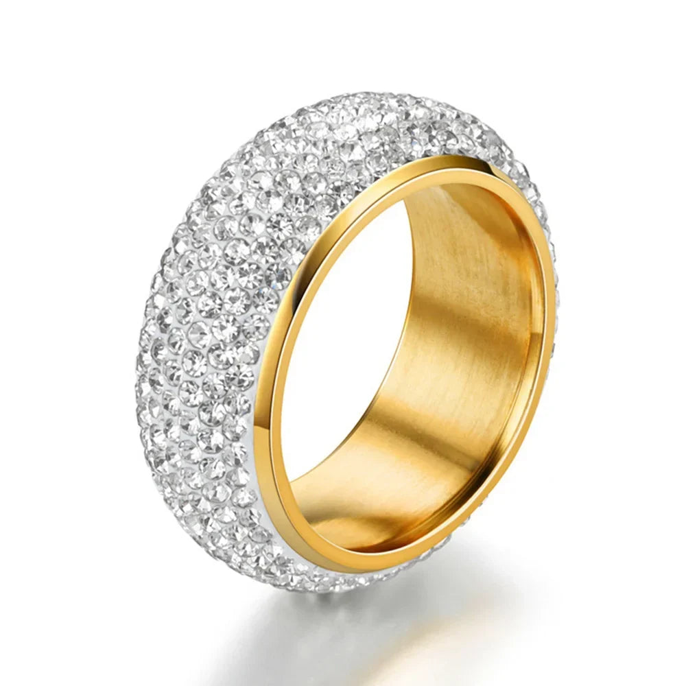 Sovict Iced Arc Circle Ring