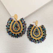 Sovict Vintage Beaded Drop Earrings
