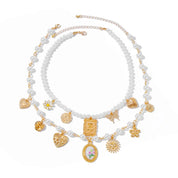 Sovict Butterfly Pearl Necklace Duo