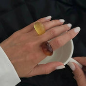 Sovict Y2K Resin Chunky Ring