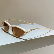 Zovict Beige Cat Eye Sunglasses by Zovict