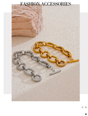 Sovict Oval Link Toggle Bracelet