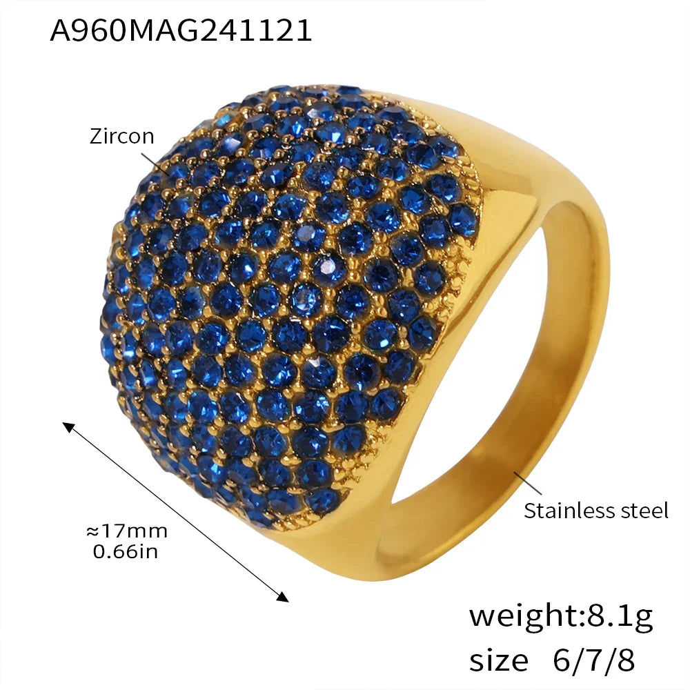 Sovict Turquoise CZ Band