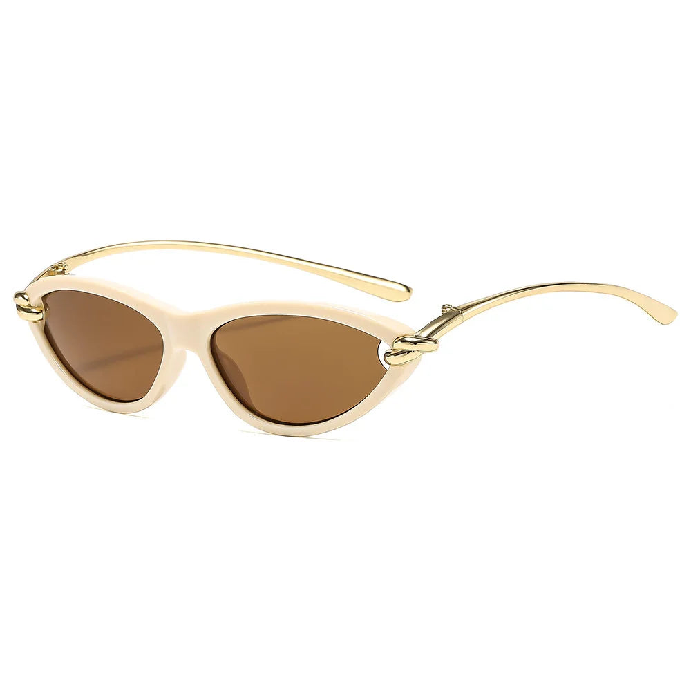 Zovict Beige Cat Eye Sunglasses by Zovict