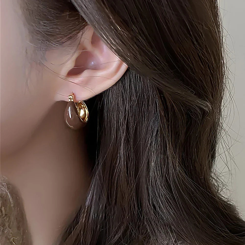 Sovict Tortoise U-Hoop Earrings
