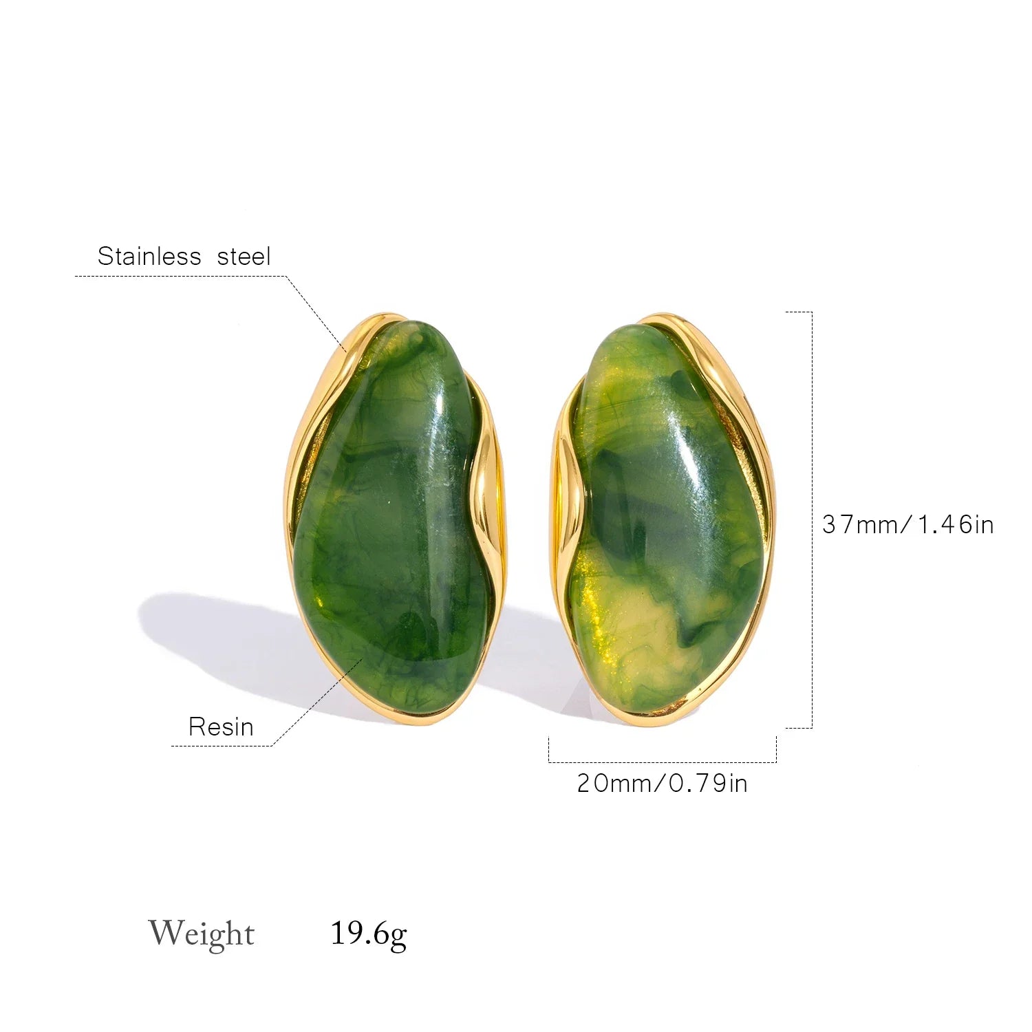 Sovict Gold Resin Geo Studs