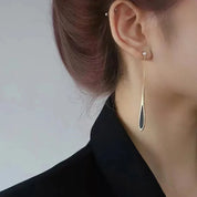 Sovict Black Tassel Drop Earrings