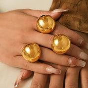 Sovict Gold Sphere Chunky Ring