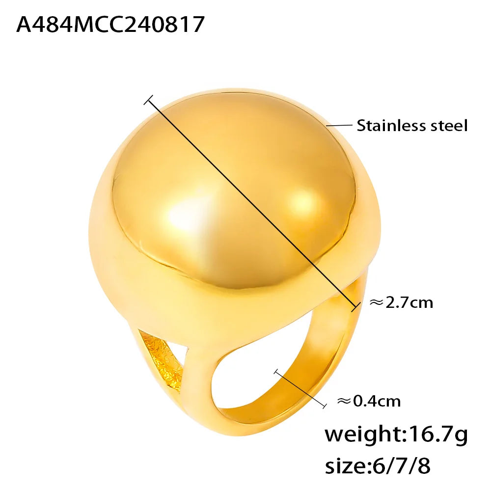 Sovict Gold Sphere Chunky Ring