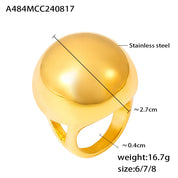 Sovict Gold Sphere Chunky Ring