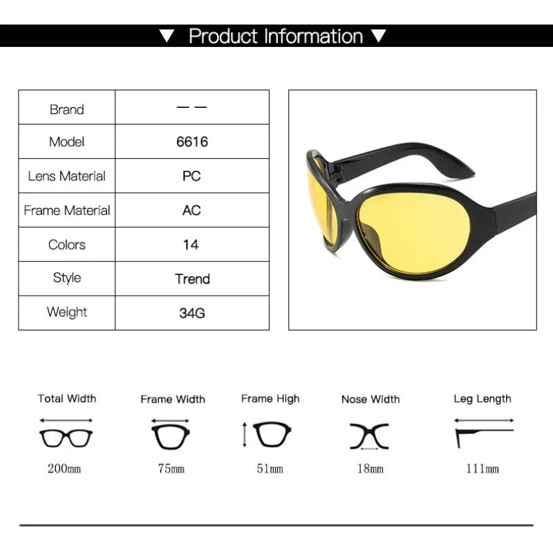 Zovict 2000s Wrap Sunglasses by Zovict