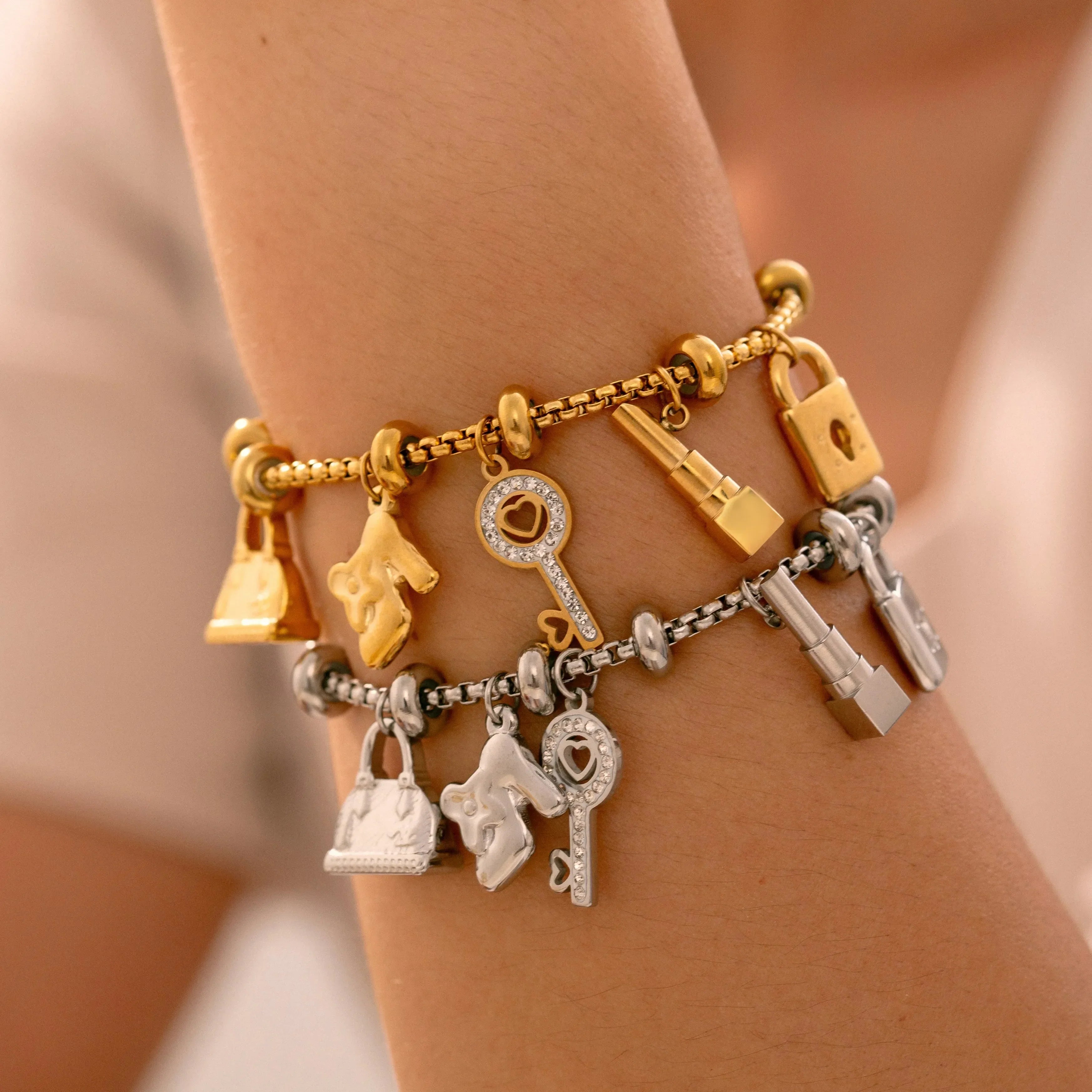 Sovict Gold Charm Bracelet