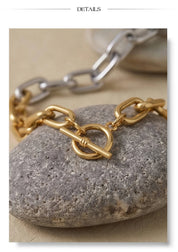 Sovict Sculpted Toggle Chain Bracelet