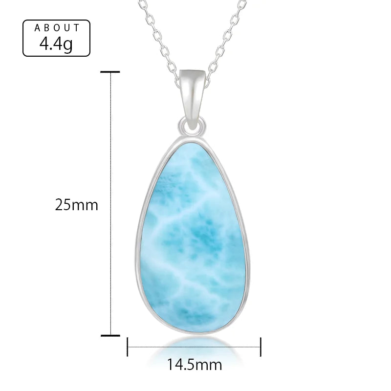 Sovict Larimar Oval Pendant