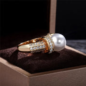 Sovict Pearl CZ Silver Ring