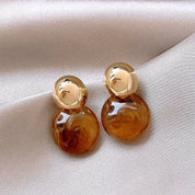 Sovict Amber Stripe Drop Earrings