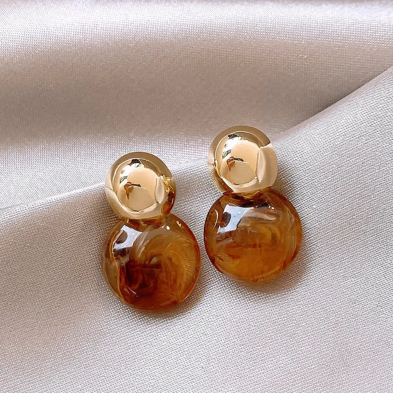 Sovict Amber Stripe Drop Earrings