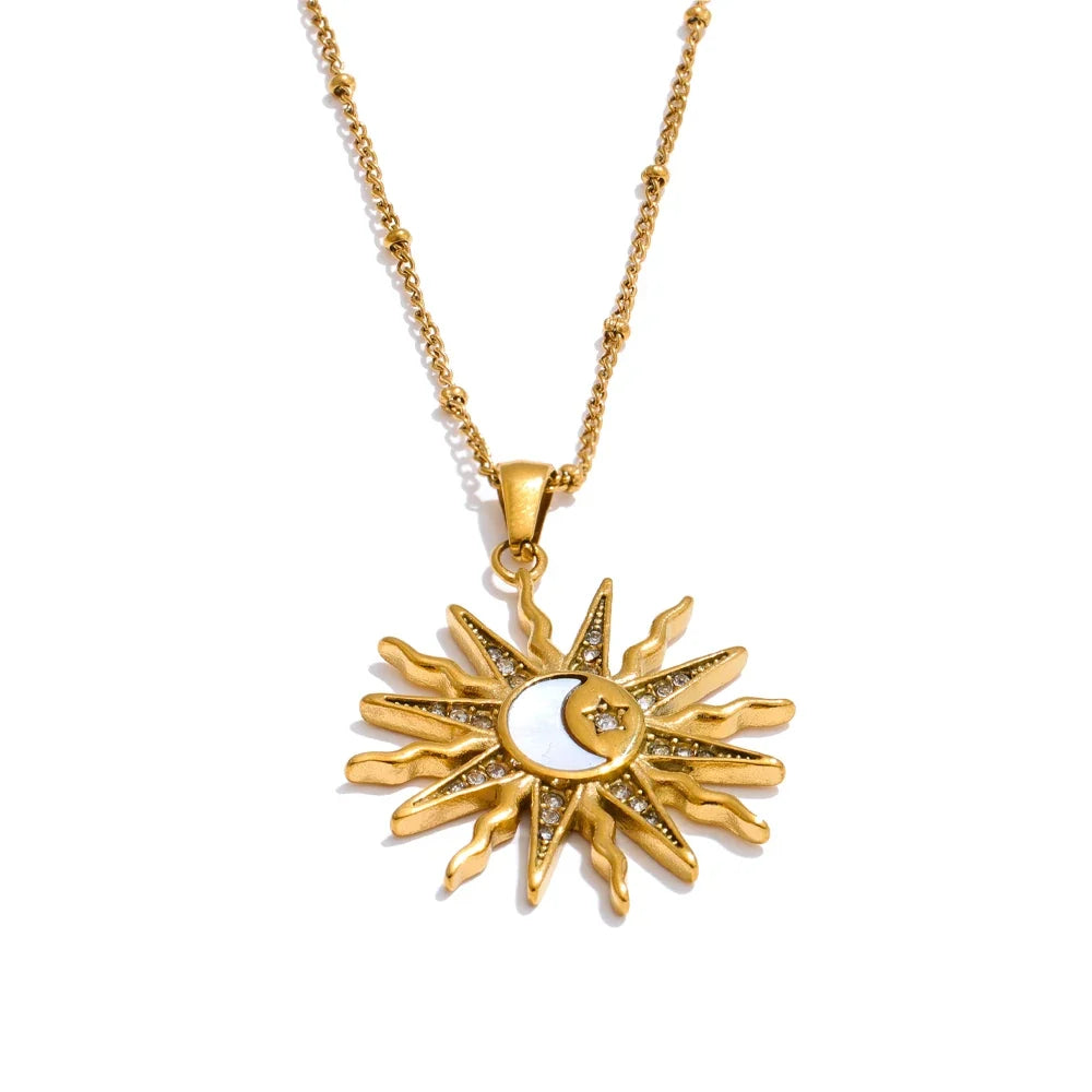 Sovict Celestial Shell Pendant Necklace