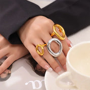 Sovict Oval Hollow Statement Ring