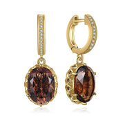 Sovict Smoky Quartz Silver Drops