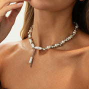 Sovict Pearl Heart Choker