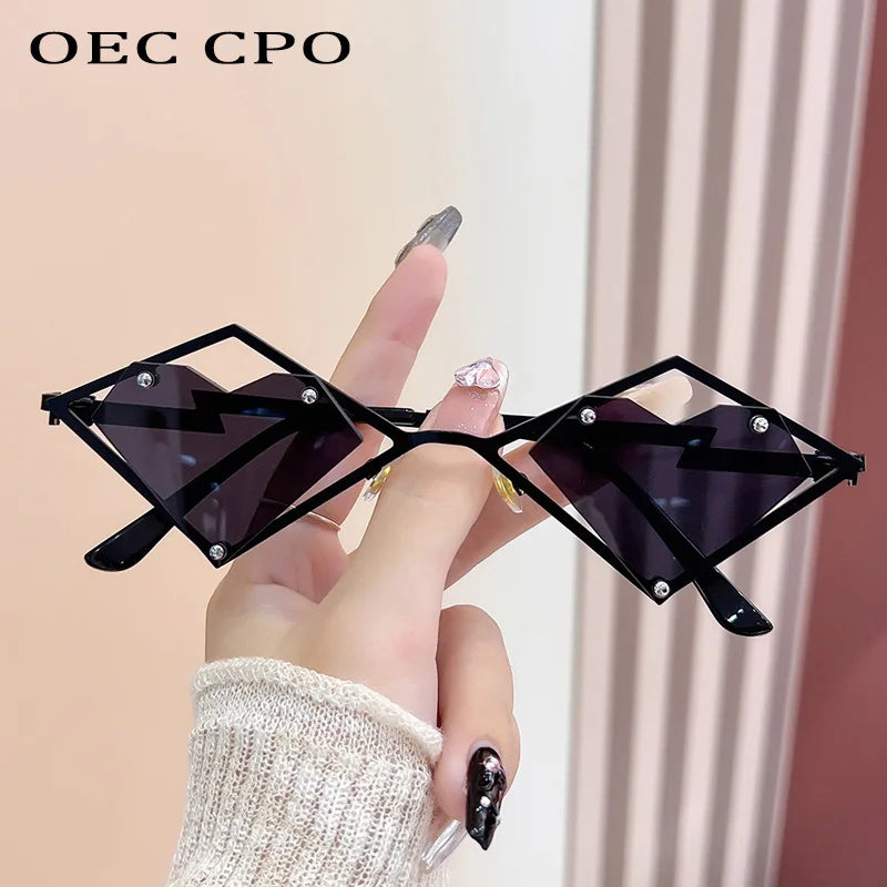 Zovict Heartbeat Rimless Sunglasses by Zovict