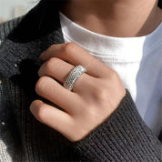 Sovict Iced Arc Circle Ring