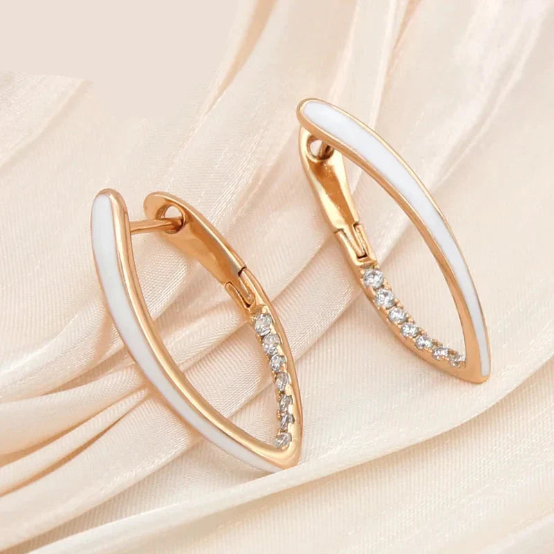 Sovict Emerald Enamel Drop Earrings
