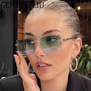 Zovict Prism Rimless Sunglasses by Zovict