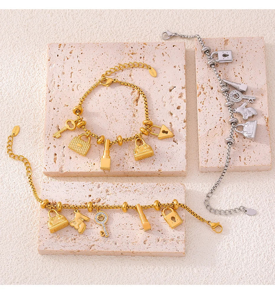 Sovict Gold Charm Bracelet