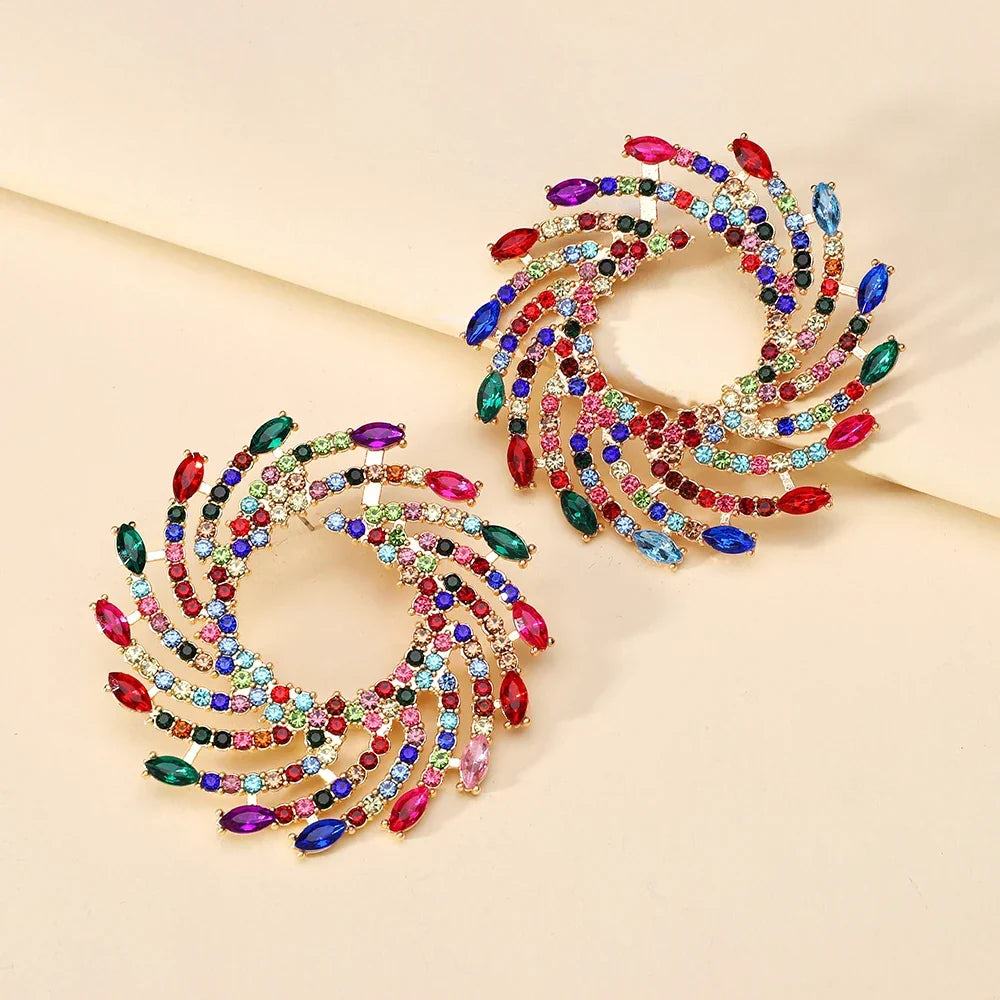 Sovict Sunflower Crystal Studs