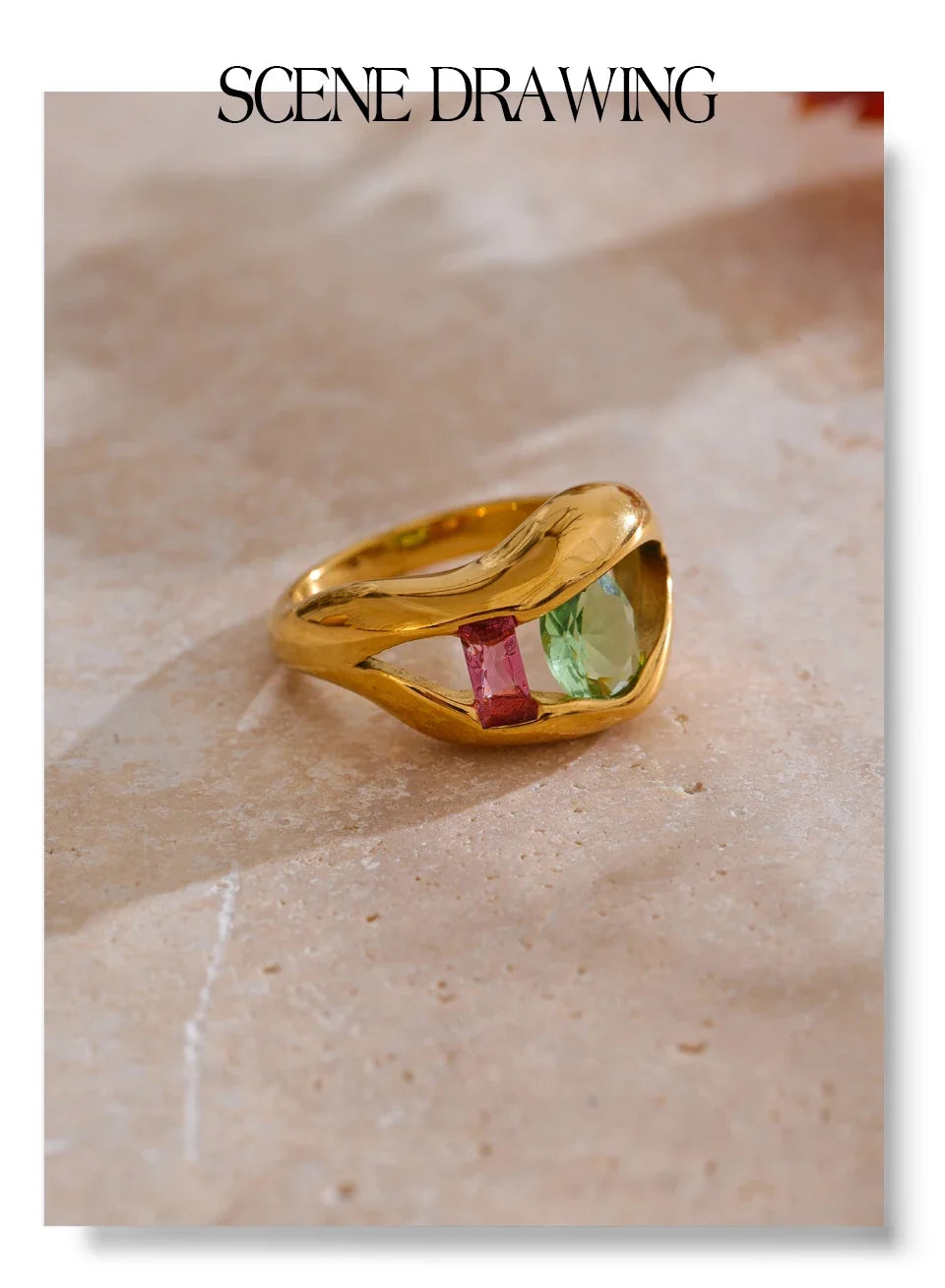 Sovict Crystal Kiss Ring