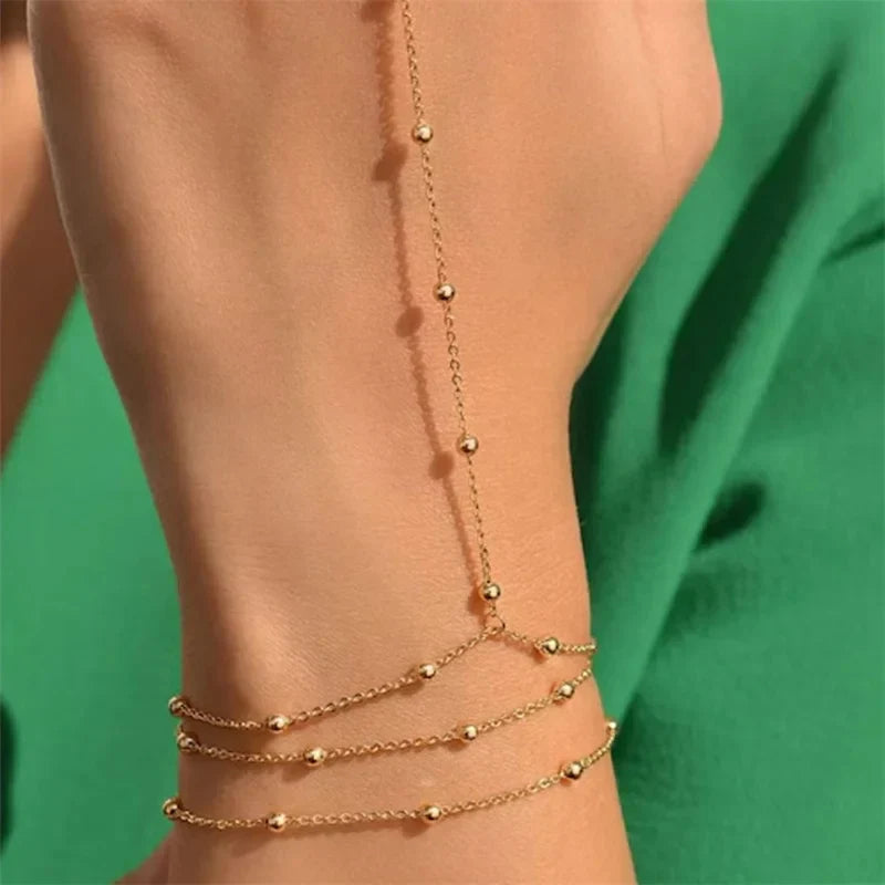 Sovict Hand Chain Ring Bracelet