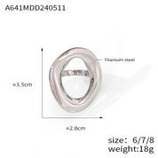 Sovict Oval Hollow Statement Ring