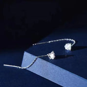 Sovict Black Tassel Drop Earrings