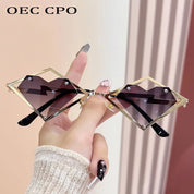 Zovict Heartbeat Rimless Sunglasses by Zovict