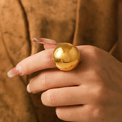 Sovict Gold Sphere Chunky Ring
