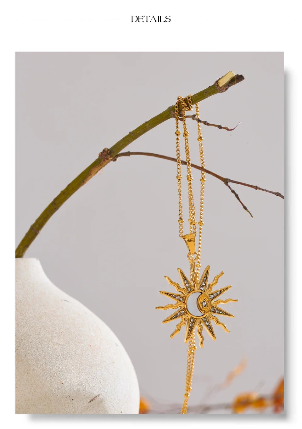 Sovict Celestial Shell Pendant Necklace