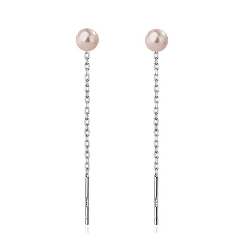 Sovict Black Tassel Drop Earrings