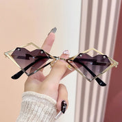 Zovict Heartbeat Rimless Sunglasses by Zovict