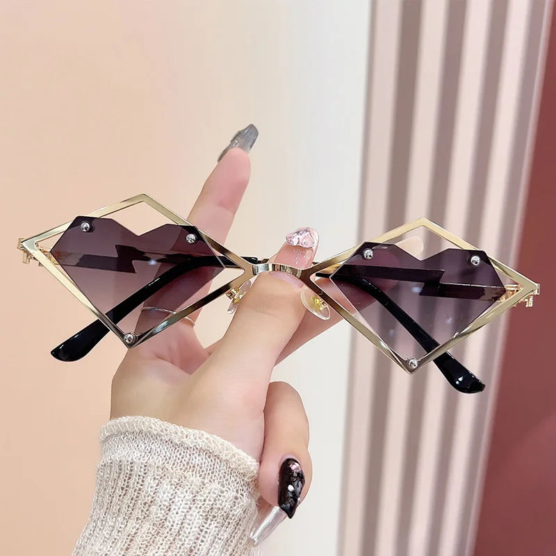 Zovict Heartbeat Rimless Sunglasses by Zovict