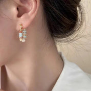 Vacation style Design Natural Stone Beaded Pearl Pendant Earrings for Women and Girls 2024 Fashion Jewelry Unusual Accessories