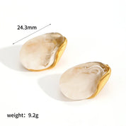 Sovict Brown Resin Geo Earrings