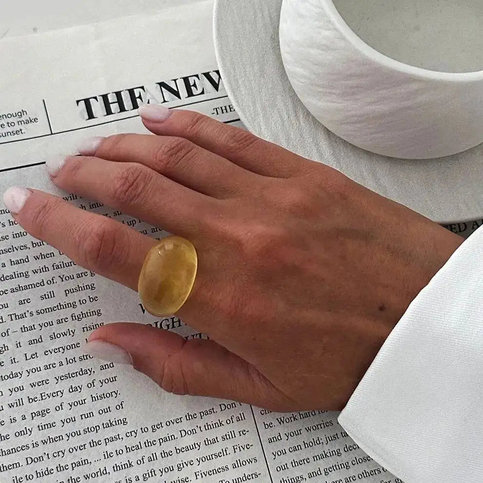 Sovict Y2K Resin Chunky Ring