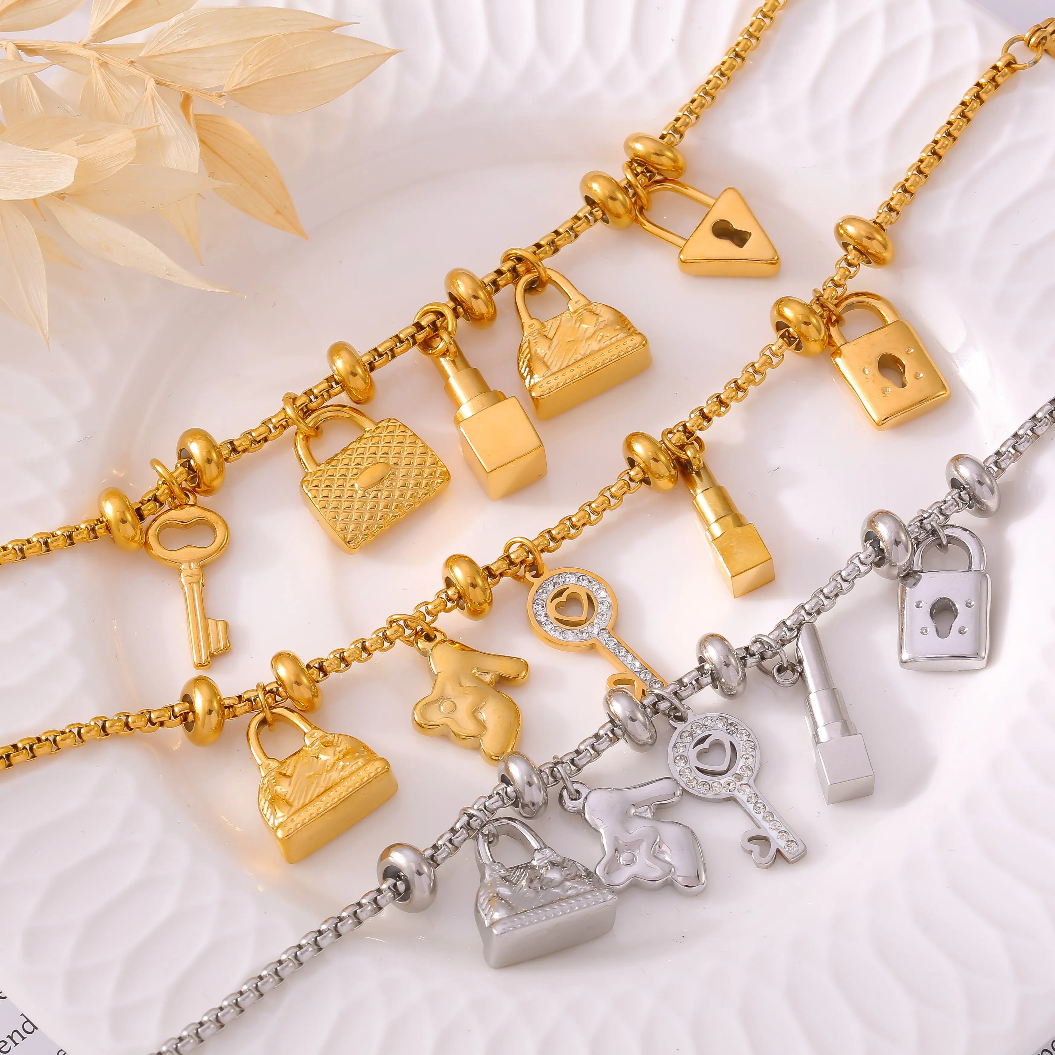Sovict Gold Charm Bracelet