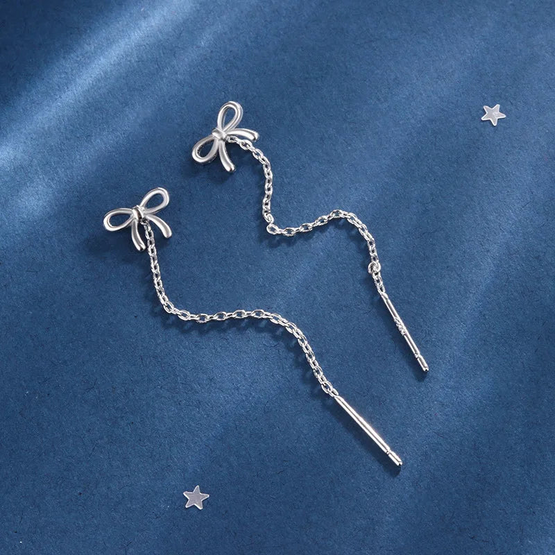 Sovict Black Tassel Drop Earrings