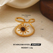 Sovict Tiger Eye Adjustable Ring