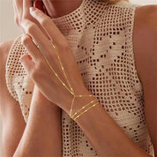 Sovict Hand Chain Ring Bracelet