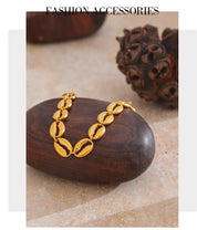 Sovict Golden Shell Charm Bracelet
