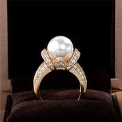 Sovict Pearl CZ Silver Ring